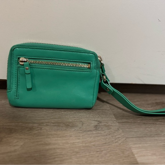 Kate Spade Staci Green Medium L-Zip Wristlet - Picture 8 of 9